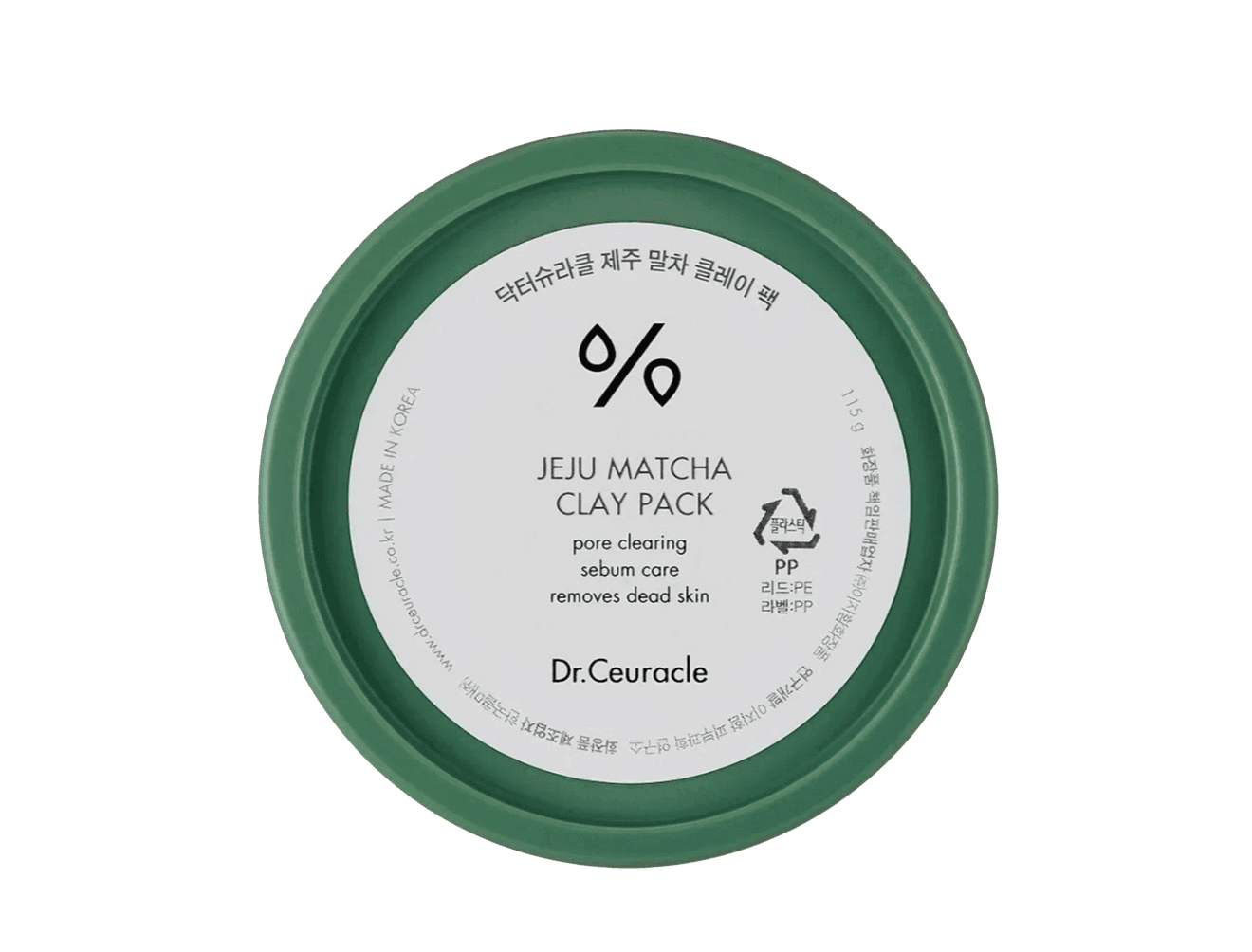 Очищувальна глиняна маска для обличчя / Dr.Ceuracle Jeju Matcha Clay Pack (115г)