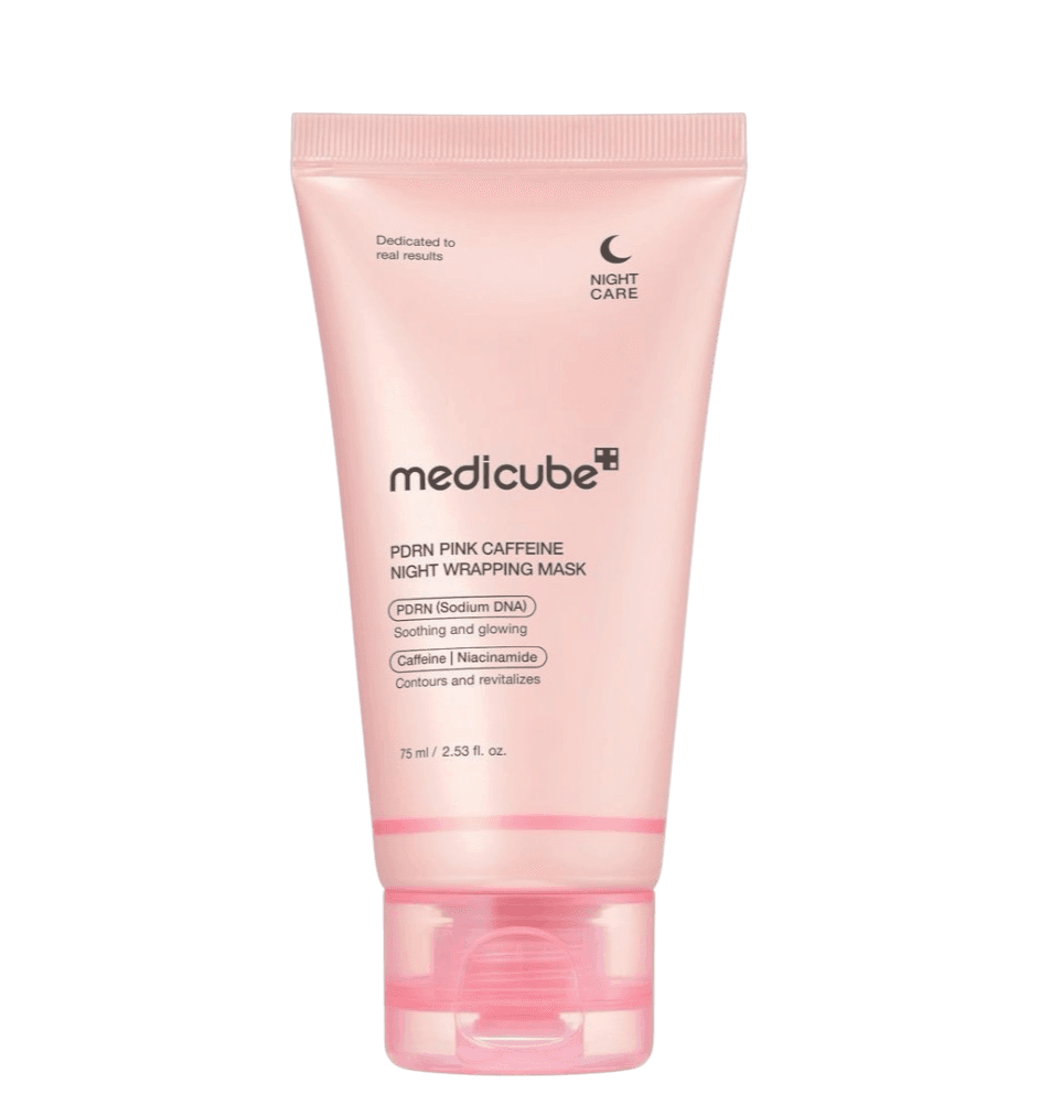 Нічна маска-плівка з полінуклеотидами і кофеїном Medicube PDRN Pink Caffeine Night Wrapping Mask (75 мл)