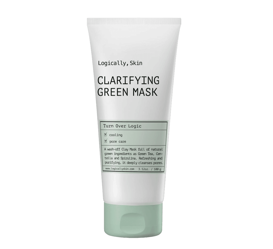 Очищувальна маска з глиною та спіруліною / Logically, Skin Clarifying Green Mask