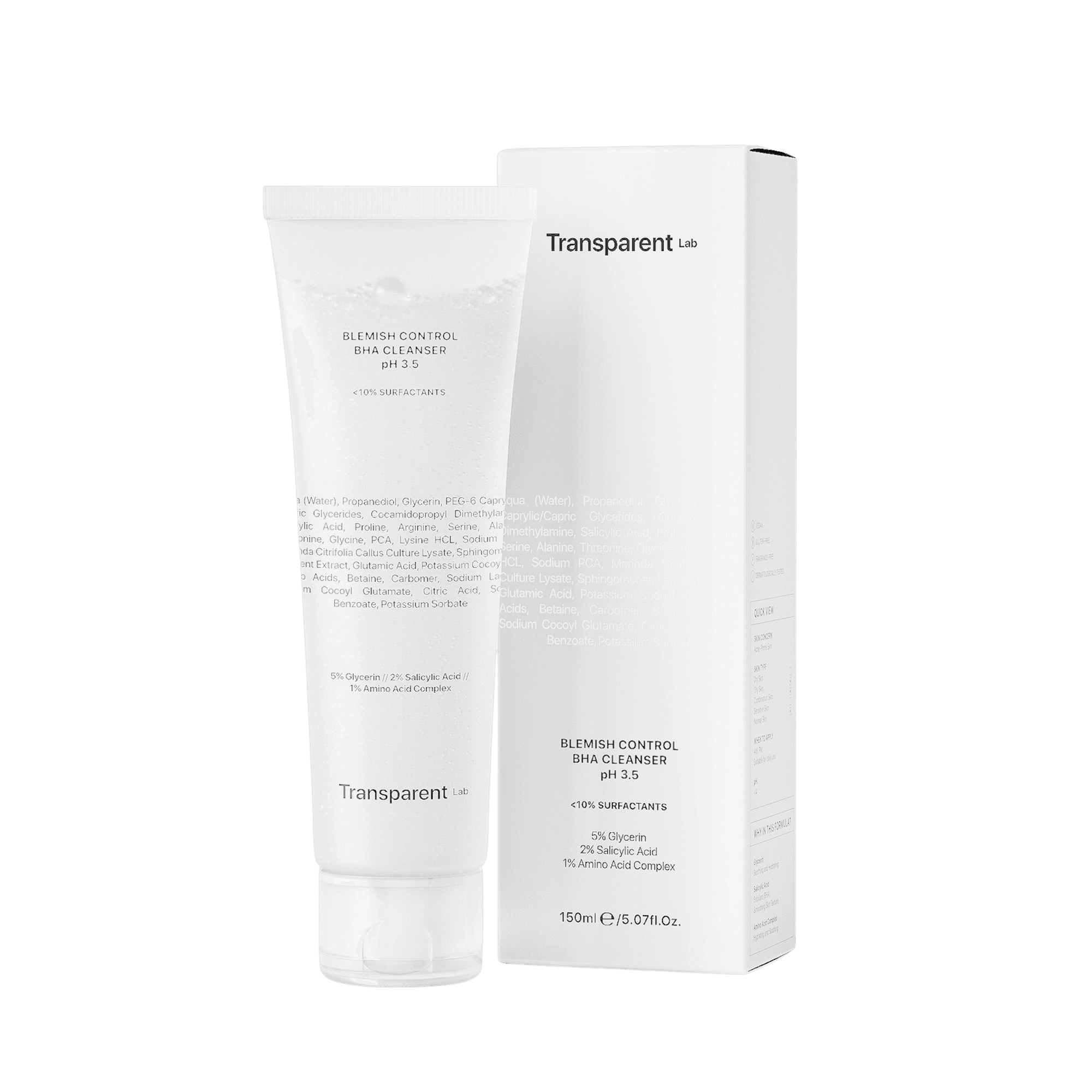 Очищаючий гель для шкіри, схильної до висипів / Transparent-Lab Blemish Control BHA Cleanser pH 3.5 (150 мл)