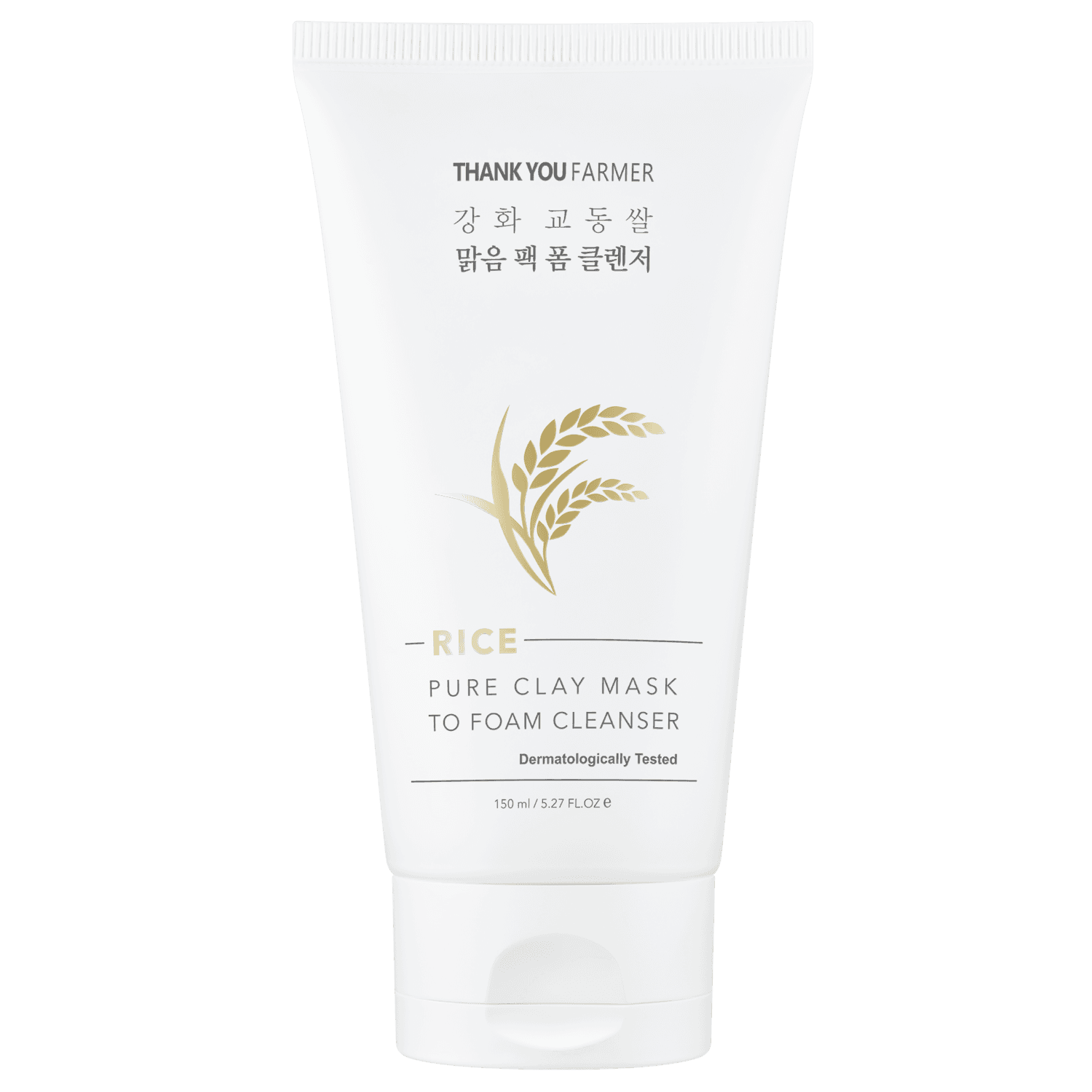 Пінка для делікатного глибокого очищення / THANK YOU FARMER Rice Pure Clay Mask to Foam Cleanser (150мл)