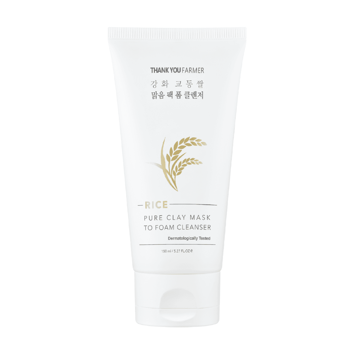 Пінка для делікатного глибокого очищення / THANK YOU FARMER Rice Pure Clay Mask to Foam Cleanser (150мл) 2